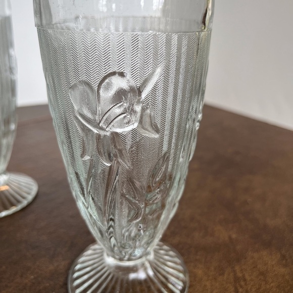 Tumblers with Iris’ and Herringbone Design Set of 4 - Picture 6 of 13